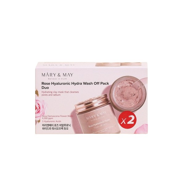 Mary&May - Rose Hyaluronic Hydra Wash Off Pack Duo - 125g x2