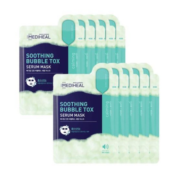 Mediheal - Soothing Bubble Tox Serum Mask - 10pcs