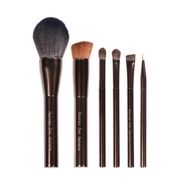 NUSVAN - Metal Makeup Brush Set - 6pcs