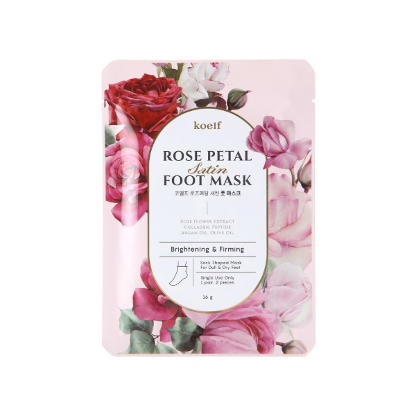 [Deal] PETITFEE - Koelf Rose Petal Satin Foot Mask - 16g X 1pc