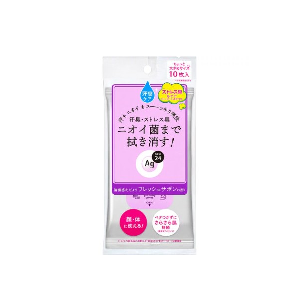 Shiseido - Ag Deo 24 - Clear Shower Sheet - 10pcs