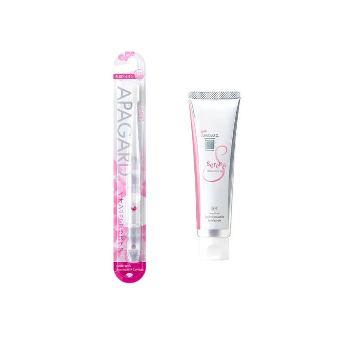 APAGARD - Serena Toothpaste - 53g (1ea) + APAGARD - Crystal Toothbrush - 1pc - Random Color (1ea) Set