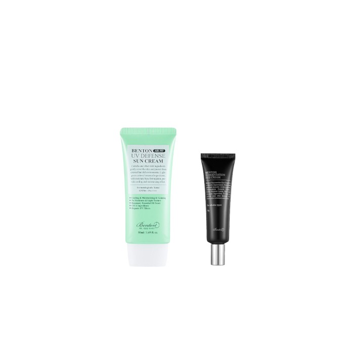 Benton - Air Fit UV Defense Sun Cream SPF50+ PA++++ - 50ml + Fermentation Eye Cream - 30g (1ea) Set