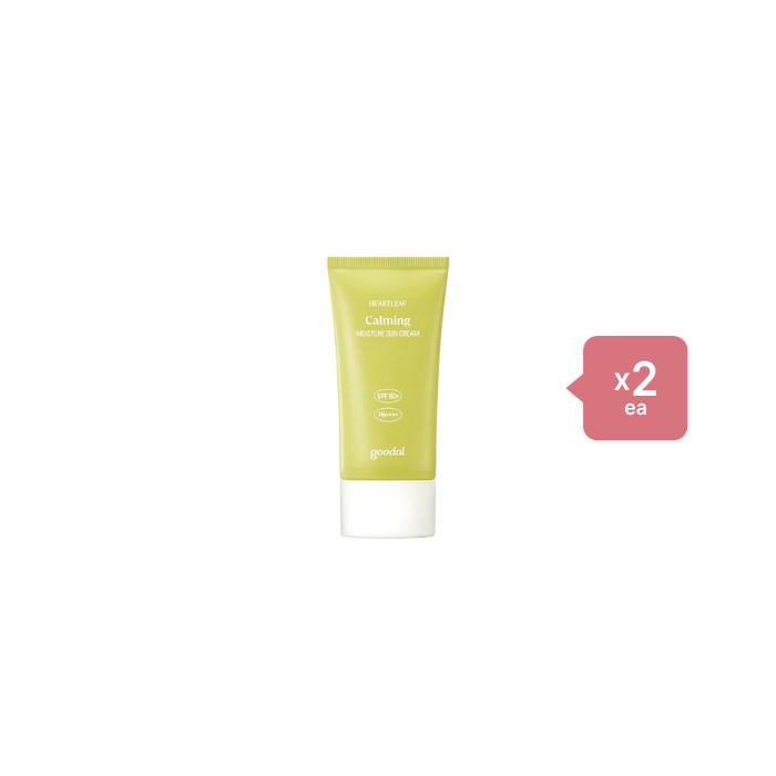 Goodal - Houttuynia Cordata Calming Moisture Sun Cream SPF50+ PA++++ - 50ml (2ea) Set (New)