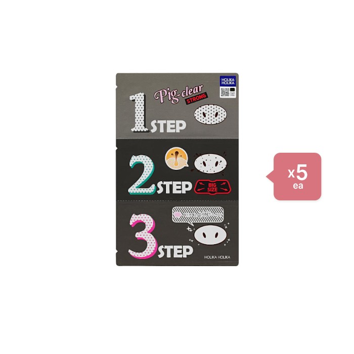 Holika Holika - Pig Clear Black Head 3-Step Kit (Strong) (5ea) Set