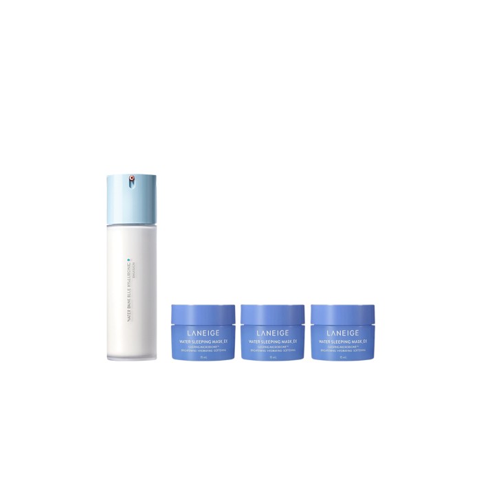 LANEIGE - Water Bank Blue Hyaluronic Emulsion For Combination To Oily Skin - 120ml (1ea) +  Water Sleeping Mask EX - 15ml (3ea) Set