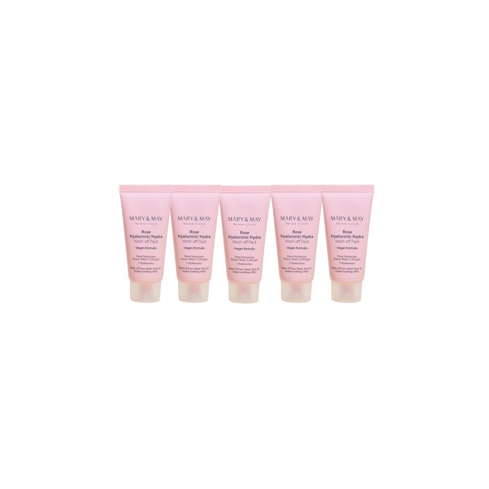 Mary&May Rose Hyaluronic Hydra Wash Off Pack - 30g (5ea) Set