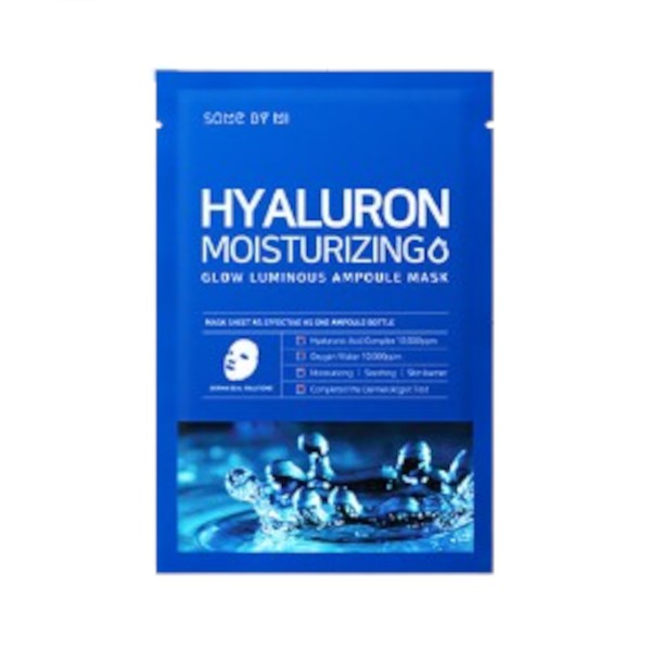 SOME BY MI - Hyaluron Moisturizing Glow Luminous Ampoule Mask (Water) - 1pc