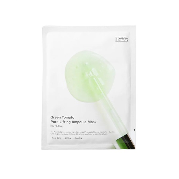 SUNGBOON EDITOR - Green Tomato Pore Lifting Ampoule Mask - 23g