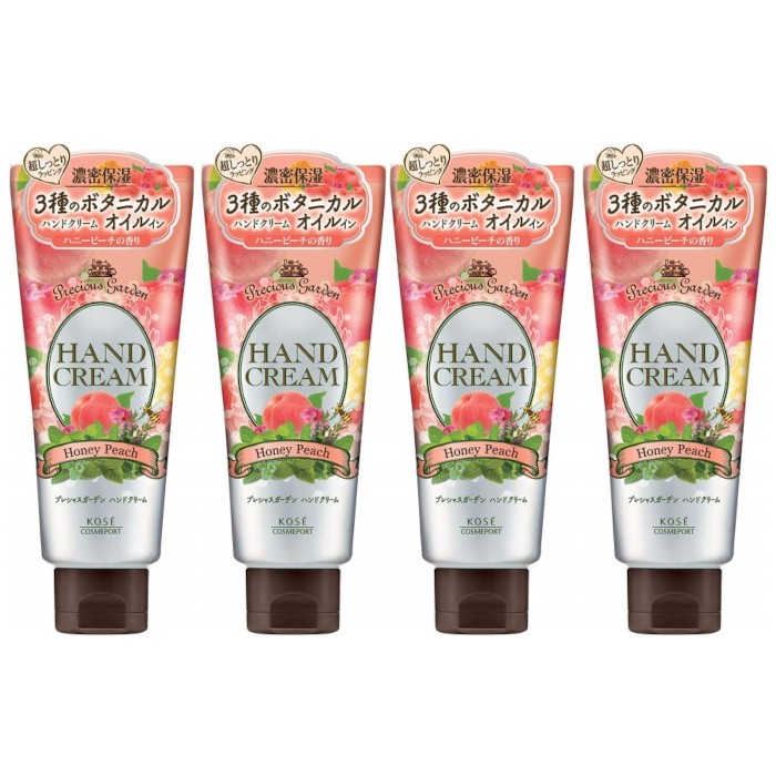 Kose - Precious Garden Hand Cream - Honey Peach - 70g (4ea) Set