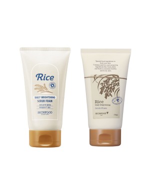 [Deal] SKINFOOD - Rice Daily Brightening Scrub Foam - 150ml - White
