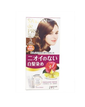 Dariya - Salon de Pro Grey Hair Coloring Liquid - 1set - #3 Blondish Brown