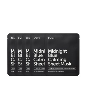 Dear, Klairs - Midnight Blue Calming Sheet Mask - 5pcs