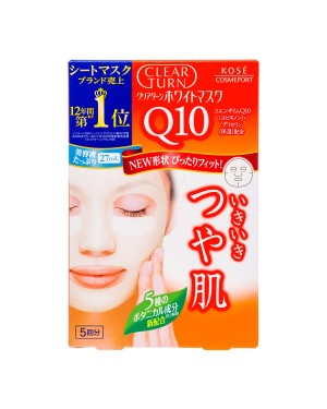 Kose - Clear Turn White Masque Q10 - 5pcs