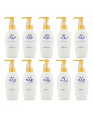 Rohto Mentholatum - Skin Aqua Sunscreen Super Moisture Gel Pump SPF50+ PA++++ - 140g - White (10ea) Set