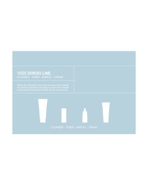 Round Lab - 1025 Dokdo Trial Kit (Cleanser+Toner+Ampoule+Cream) - 30ml+20ml+10ml+20ml
