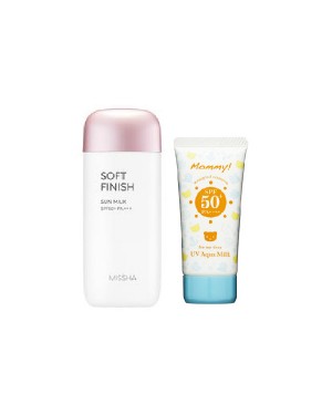 Missha Soft Finish Sun Milk X Isehan Hero Sunscreen Set A