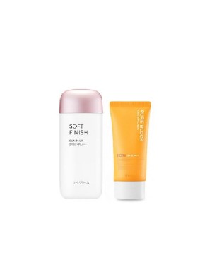 Missha Soft Finish Sun Milk X A'pieu Hero Sunscreen Set A