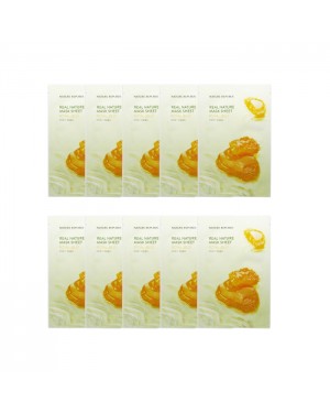 NATURE REPUBLIC - Real Nature Sheet Mask - Royal Jelly - 1pc (10ea) Set