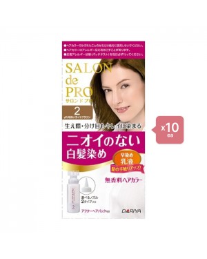 Dariya Salon De Pro Hair Color Emulsion - 1box - 2 Brighter light brown (10ea) Set