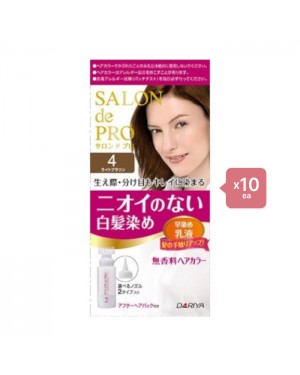 Dariya Salon De Pro Hair Color Emulsion - 1box - 4 Light brown (10ea) Set