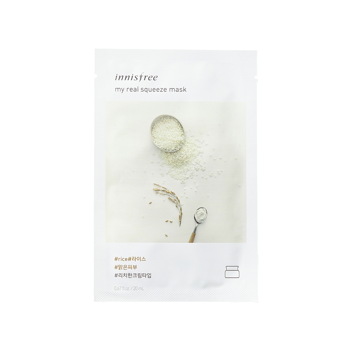 innisfree My Real Squeeze Mask Ex Rice 1pc