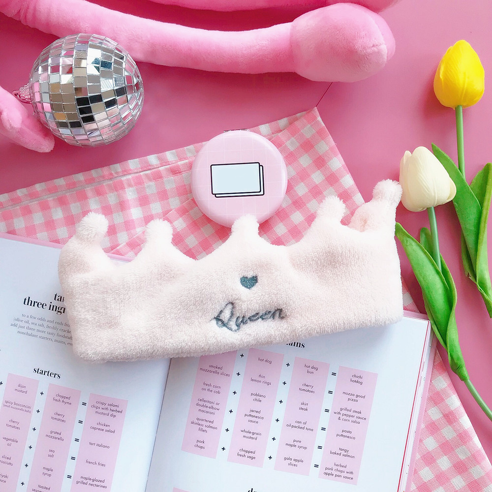 Stylevana Crown Fleece Face Wash Headband Light PinkOne Size