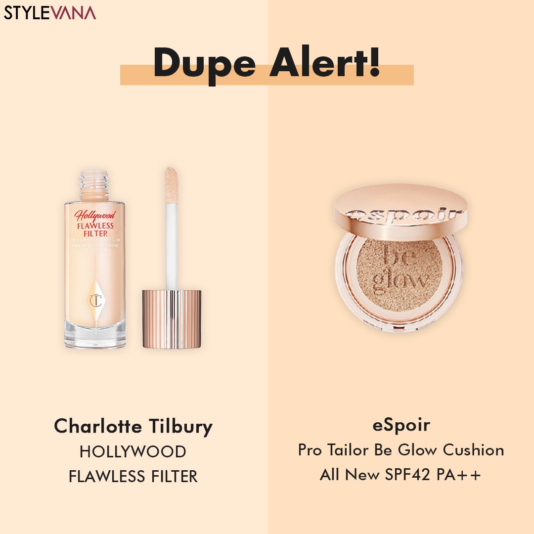 Summer is all about *GLOWING SKIN* That is why we came up with another dupes that everyone's longing for 🤩 If you're thinking of trying Charlotte Tilbury's Hollywood Flawless Filter, it's time to swap in eSpoir's Pro Tailor Be Glow Cushion to activat...