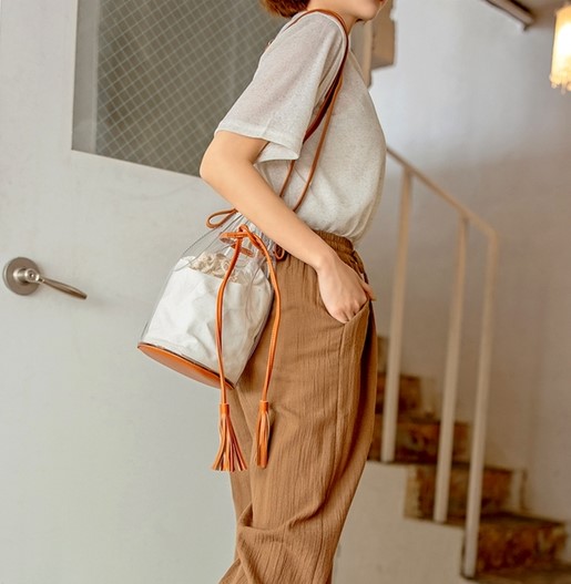  09women - Transparent Crossbody Bucket Bag