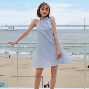 Stylevana - Vana Blog - Summer Outfit - chuu - Halter A-Line Mini Dress