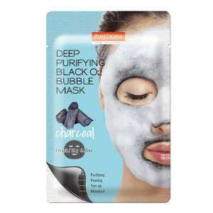 Stylevana - Vana Blog - K-Beauty Skincare Review - PUREDERM - Deep Purifying Black O2 Bubble Mask - Charcoal