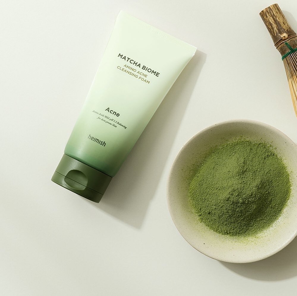 heimish matcha biome acne cleansing foam