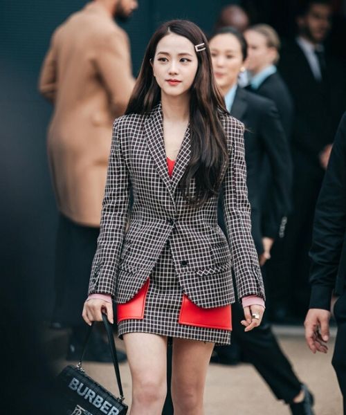 Jisoo Blackpink London Fashion Week 2019 Plaid Blazer