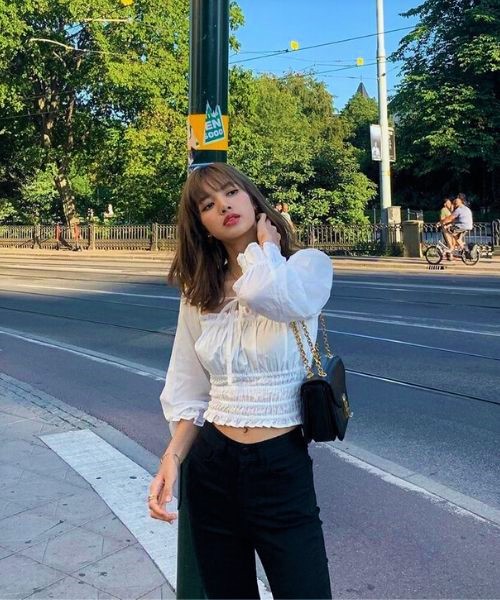 Lisa Blackpink Puff Sleeve Blouse Stockholm 2019 Instagram Photo