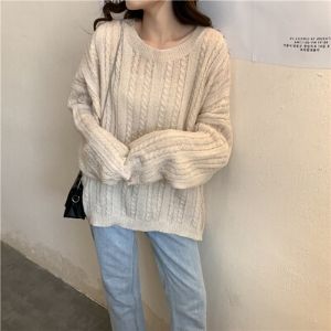  MissLady - Long-Sleeve Braided Knit Sweater