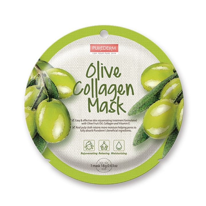  PUREDERM - Circle Mask – Olive Collagen 