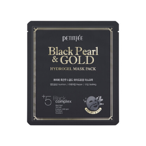  PETITFEE - Hydrogel Mask Pack - #BLACK PEARL & GOLD - 5pc